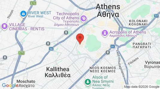 Houses for rent i Athens Ano Petralona - kort over placeringen