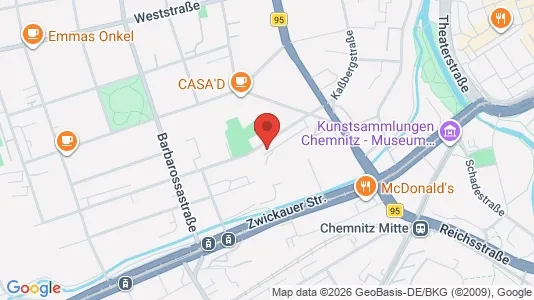 Apartments for rent i Chemnitz - kort over placeringen
