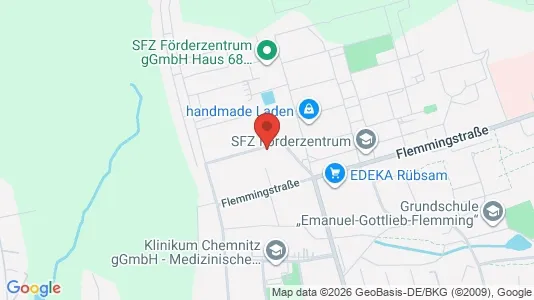 Apartments for rent i Chemnitz - kort over placeringen