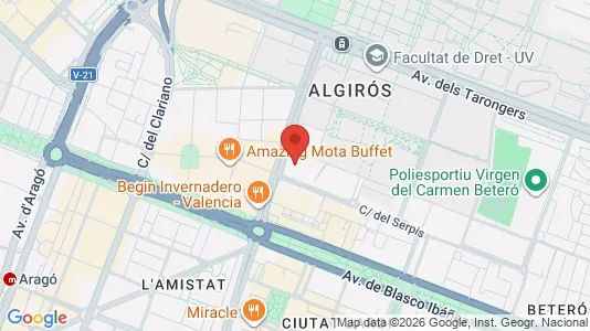 Rooms for rent i Valencia Algirós - kort over placeringen
