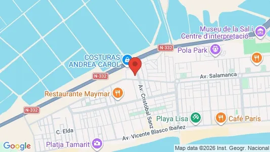 Apartments for rent i Santa Pola - kort over placeringen