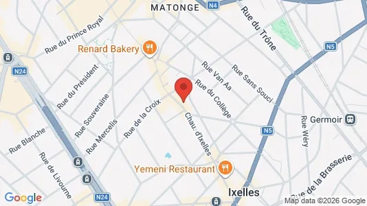Apartments for rent i Brussels Elsene - kort over placeringen
