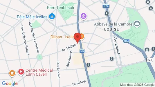 Apartments for rent i Brussels Elsene - kort over placeringen