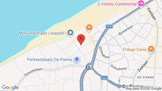 Apartments for rent i De Panne - kort over placeringen