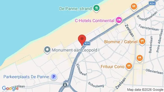 Apartments for rent i De Panne - kort over placeringen