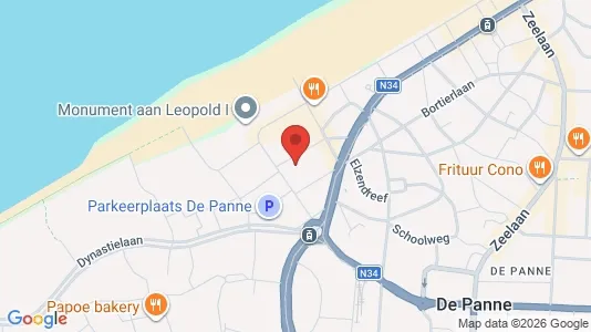 Apartments for rent i De Panne - kort over placeringen