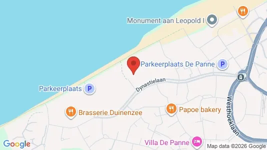 Apartments for rent i De Panne - kort over placeringen