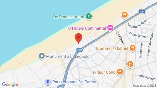 Apartments for rent i De Panne - kort over placeringen