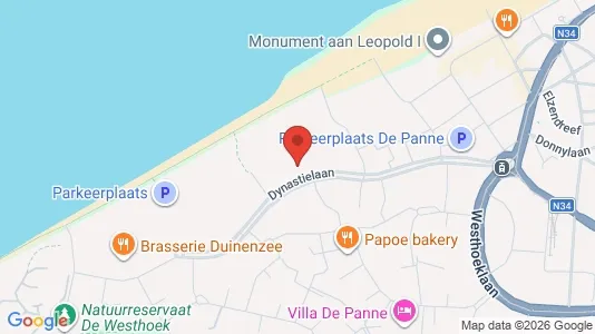 Apartments for rent i De Panne - kort over placeringen