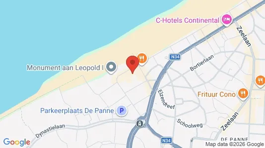 Apartments for rent i De Panne - kort over placeringen