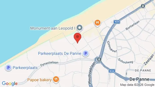 Apartments for rent i De Panne - kort over placeringen