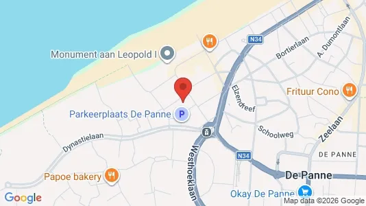 Apartments for rent i De Panne - kort over placeringen