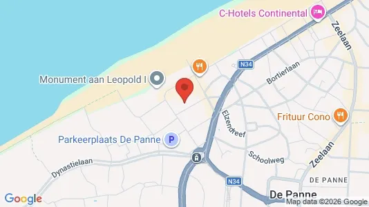 Apartments for rent i De Panne - kort over placeringen