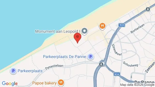 Apartments for rent i De Panne - kort over placeringen