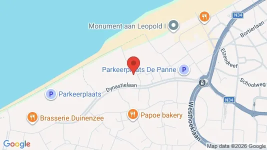 Apartments for rent i De Panne - kort over placeringen