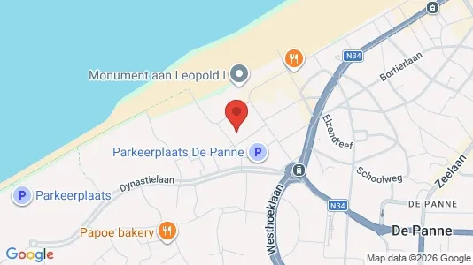 Apartments for rent i De Panne - kort over placeringen