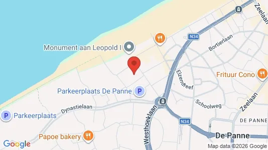 Apartments for rent i De Panne - kort over placeringen