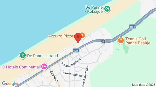 Apartments for rent i De Panne - kort over placeringen