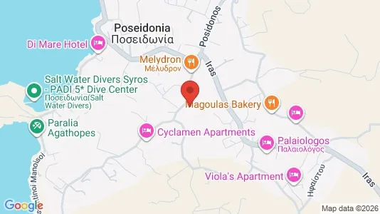 Apartments for rent i Syros-Ermoupoli - kort over placeringen