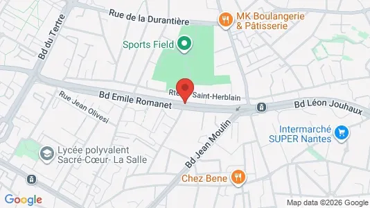 Apartments for rent i Nantes - kort over placeringen