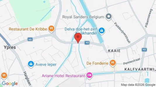 Apartments for rent i Ieper - kort over placeringen