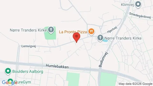 Rooms for rent i Aalborg Øst - kort over placeringen