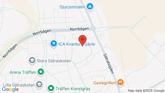 Apartments for rent i Gävle - kort over placeringen