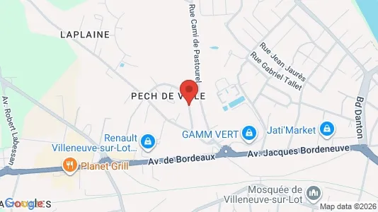 Apartments for rent i Villeneuve-sur-Lot - kort over placeringen
