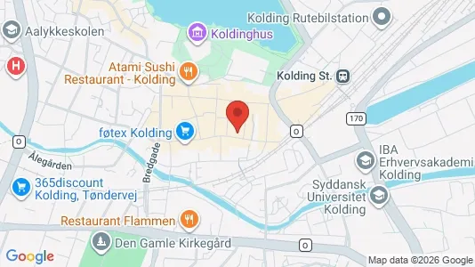 Apartments for rent i Kolding - kort over placeringen
