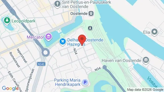 Apartments for rent i Oostende - kort over placeringen