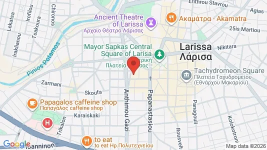 Apartments for rent i Larissa - kort over placeringen