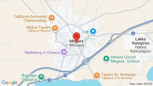 Houses for rent i Megara - kort over placeringen