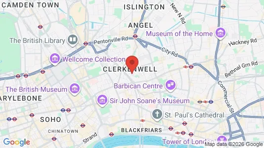 Apartments for rent i London EC1R - kort over placeringen