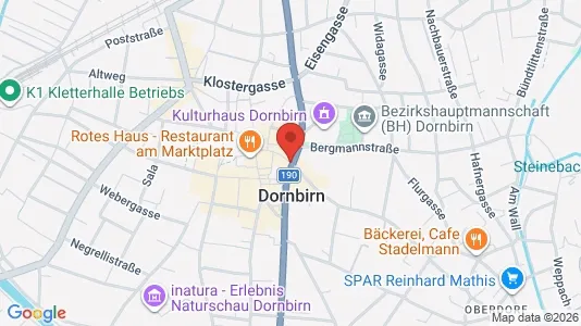 Apartments for rent i Dornbirn - kort over placeringen