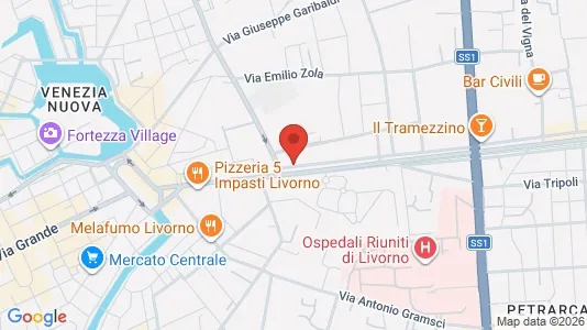 Apartments for rent i Livorno - kort over placeringen