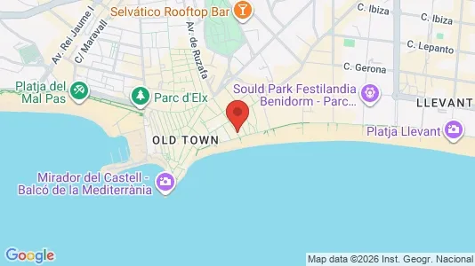 Apartments for rent i Benidorm - kort over placeringen