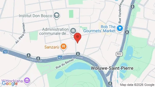 Apartments for rent i Brussels Sint-Pieters-Woluwe - kort over placeringen