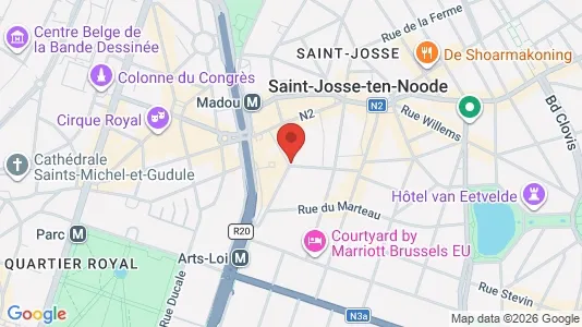 Apartments for rent i Brussels Sint-Joost-ten-Node - kort over placeringen