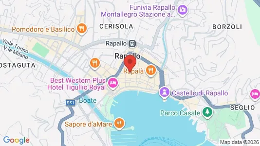 Apartments for rent i Rapallo - kort over placeringen