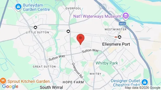Apartments for rent i Ellesmere Port - Merseyside - kort over placeringen