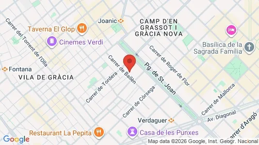 Apartments for rent i Barcelona Eixample - kort over placeringen