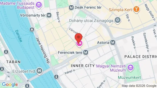 Apartments for rent i Budapest Belváros-Lipótváros - kort over placeringen