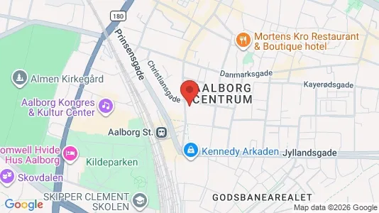 Apartments for rent i Aalborg Center - kort over placeringen