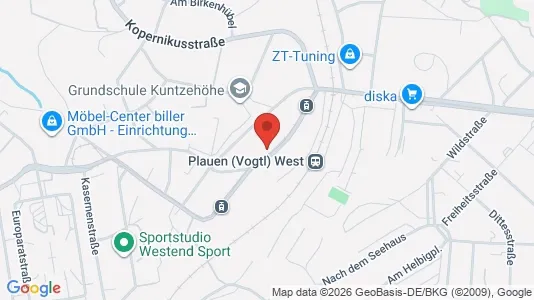 Apartments for rent i Vogtlandkreis - kort over placeringen