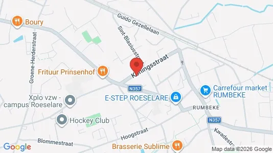 Apartments for rent i Roeselare - kort over placeringen