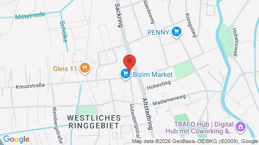 Apartments for rent i Braunschweig - kort over placeringen