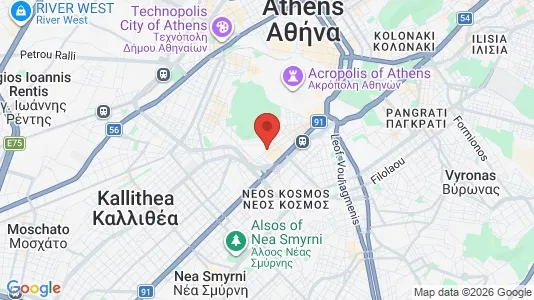 Apartments for rent i Athens Koukaki - kort over placeringen