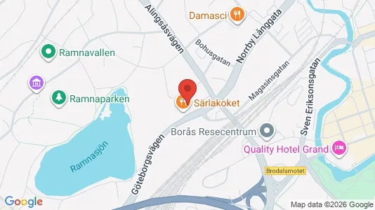 Apartments for rent i Borås - kort over placeringen