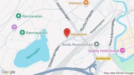Apartments for rent i Borås - kort over placeringen