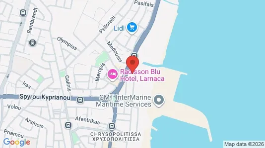 Apartments for rent i Larnaca - kort over placeringen